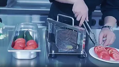 Cortadora manual de tomates y vegetales (Equipo de corte de vegetales)