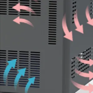 Sistema de ventilación con entrada inferior y salida superior